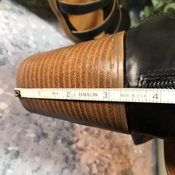 Mossimo Women’s 8.5 Black Banded Opened Up 3.25” Block Heel Zip-Up Sandals ☀️ - Picture 11 of 14